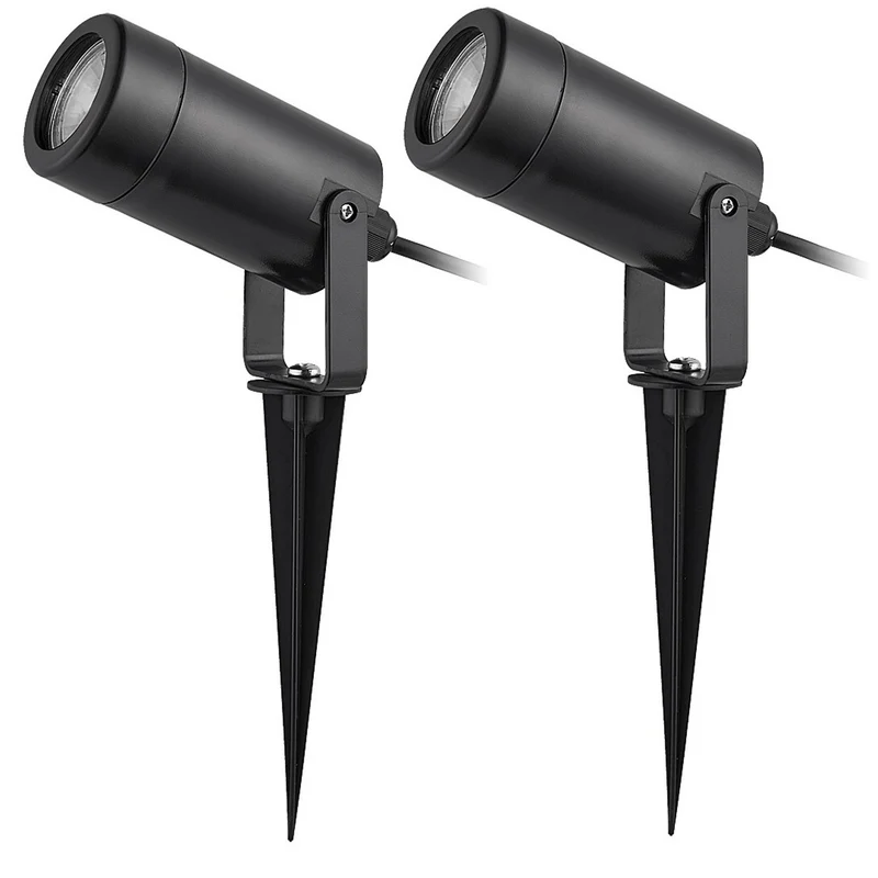 Rabalux Krobia Bodenleuchte, IP65, Farbe: Schwarz, GU10-Sockel, max. 4 W, 7814, 2 Stück