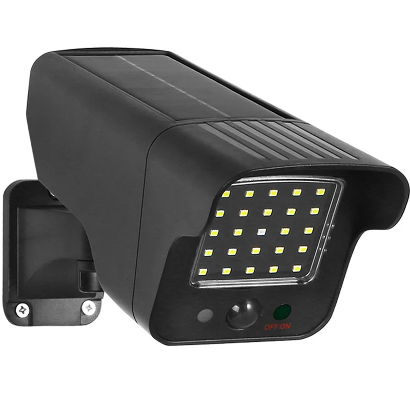 Kamera-Attrappe SOL1803S Solar , Blinkende rote LED, Bewegungsmelder LED Beleuchtung kostenloser Aufkleber