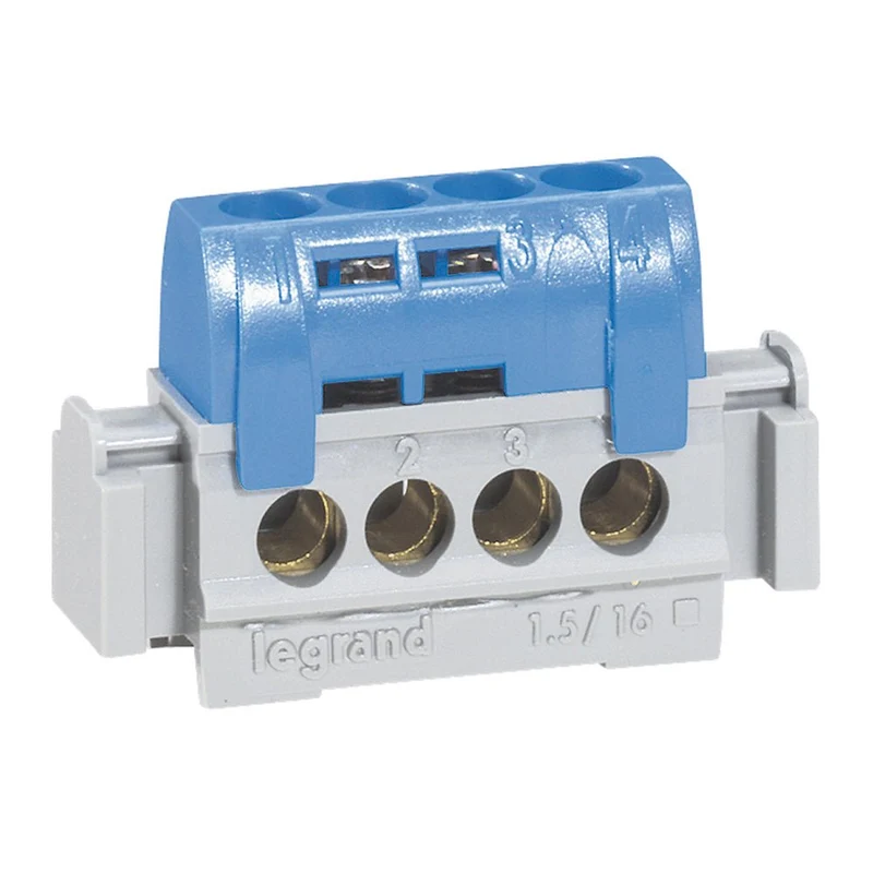 Legrand 004840 Neutral terminal Block 4x1,5-16mm², blue