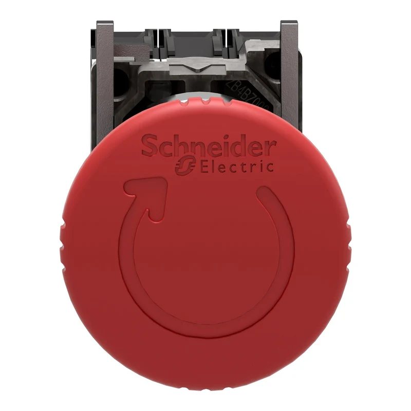 Schneider XB4BS84441 Harmony XB4 Emergency Stop Push-Button Ø40 Red 2NC+1NO