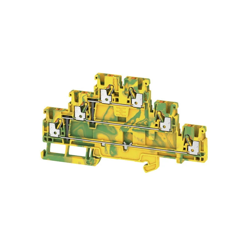 Weidmuller 2428550000 A3T 2.5 PE terminal PUSH IN 2.5mm², green/yellow
