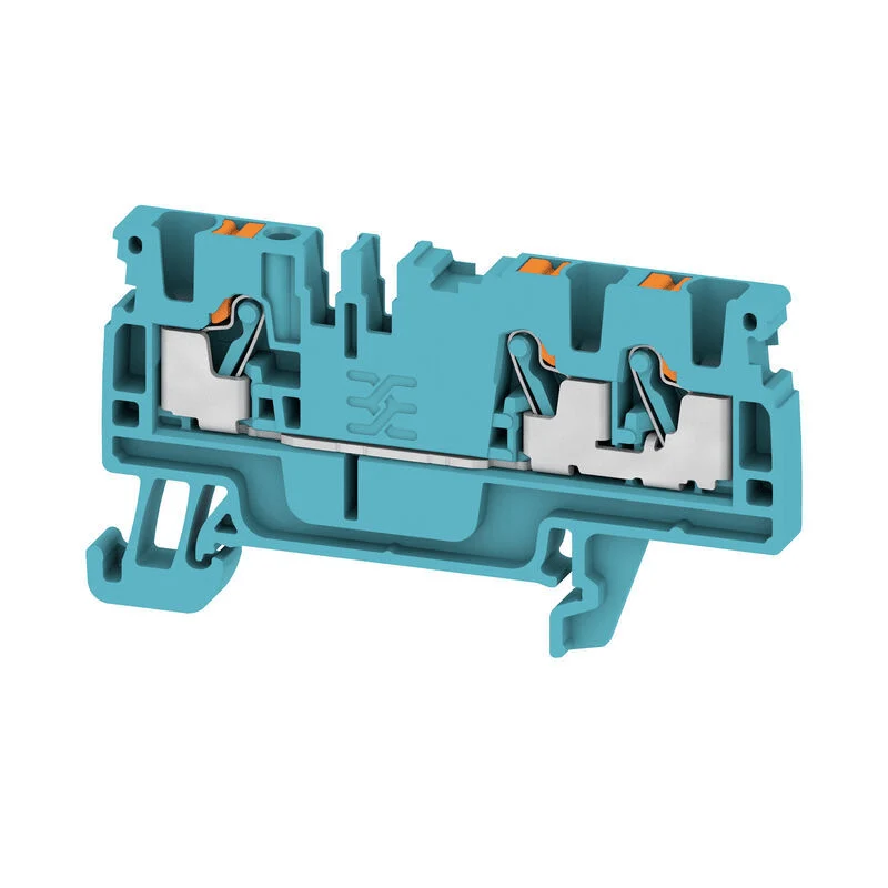 Weidmuller 1521780000 A3C 2.5 BL PUSH IN Feed-through Terminal 24A