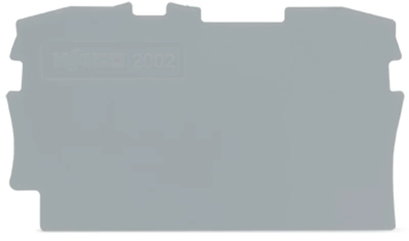 Wago 2002-1291 End and intermediate plate 0.8 mm thick gray - Pack of 25