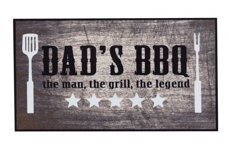 BBQ Matte Schmutzfängermatte dad's bbq the man 67x120cm