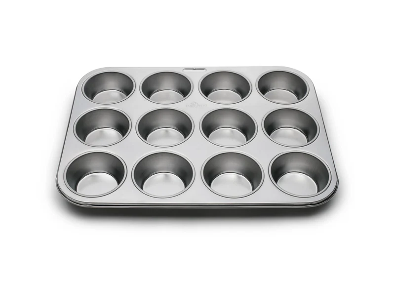 Muffinform aus Edelstahl für 12 Muffins 26,25cm x 34,3cm