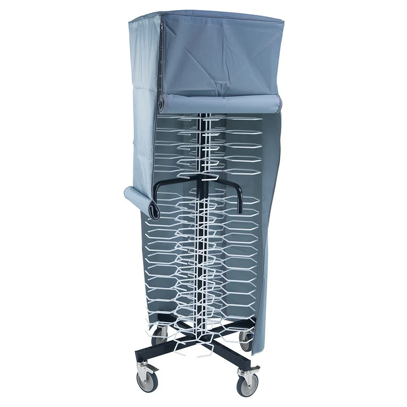 Tellertransportwagen für 96 Teller (Ø 18-24 cm) mit Schutzhaube, H96/S