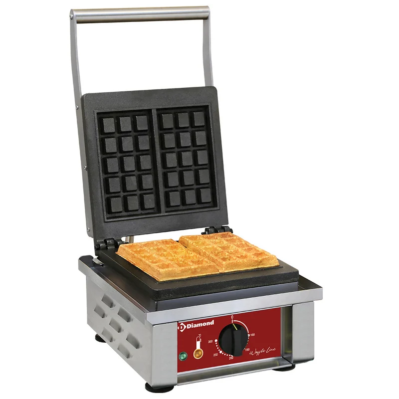 Profi Doppel-Waffeleisen für Brüsseler Waffeln , Gusseisen-Backplatten, GB-3X5/N