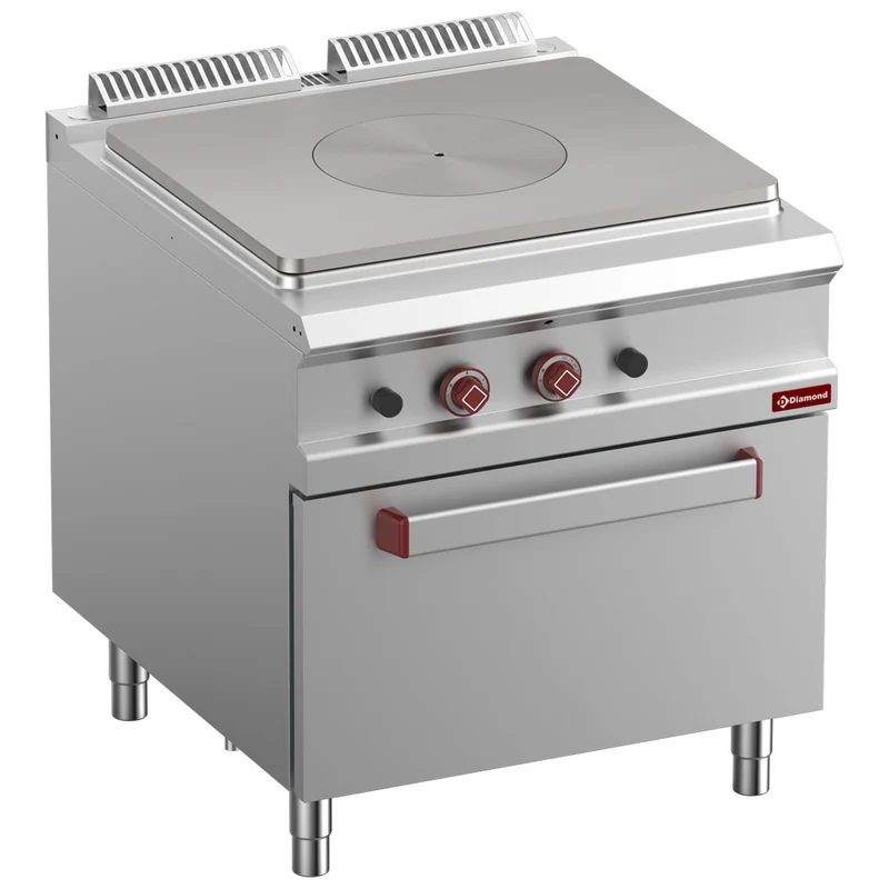Profi Gas-Standherd mit Glühplatte & Gasbackofen GN 2/1, G9/TF8-N