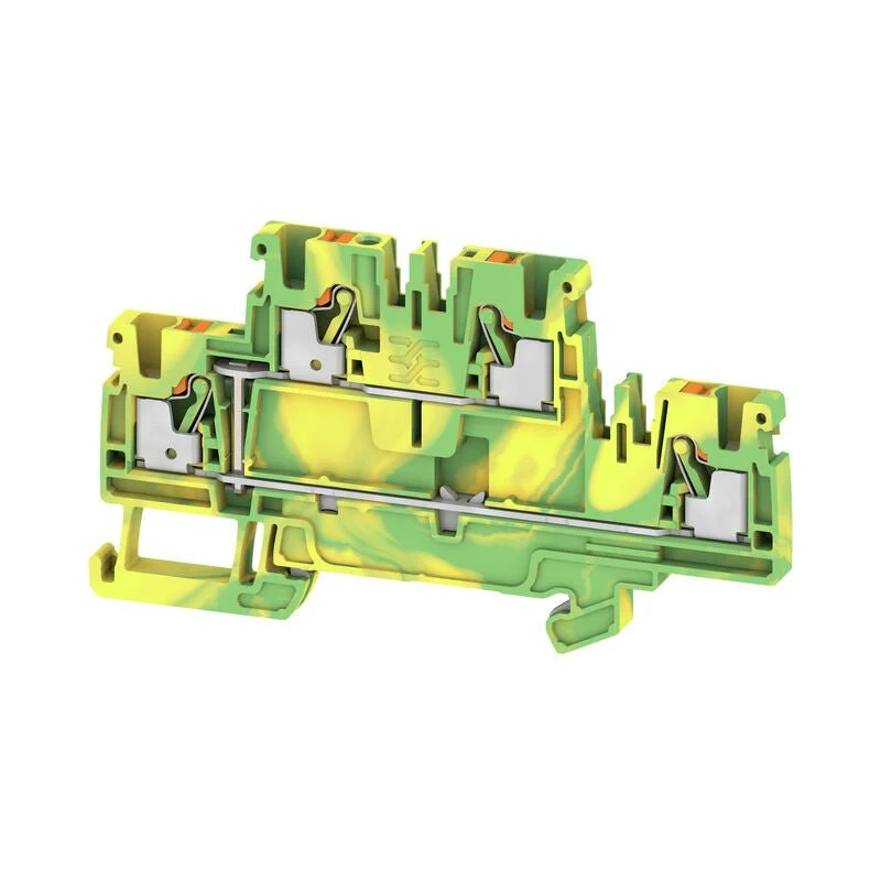 Weidmuller 1547680000 A2T 2.5 PE Terminal, PUSH IN, 2.5mm² 800 V, Green/Yell