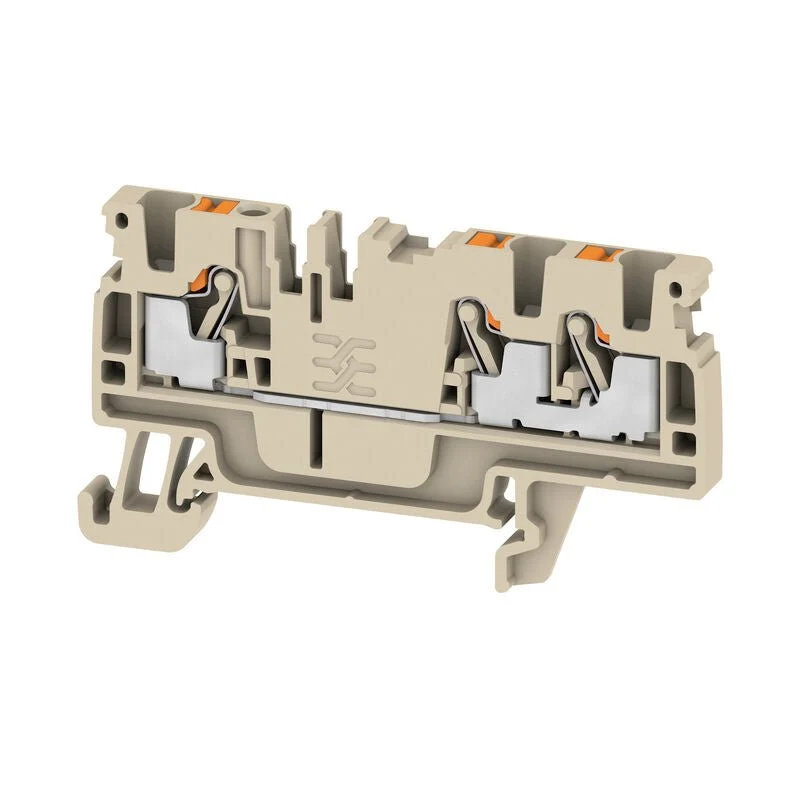 Weidmuller 1521740000 Feed-Through Terminal, PUSH IN, 2.5mm² 800V 24 A, Dark
