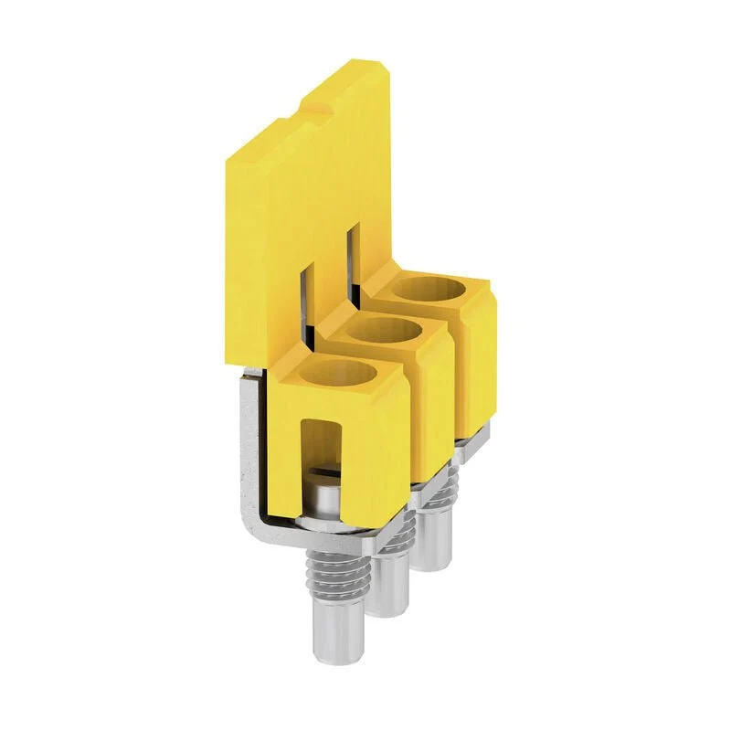 Weidmuller 1054560000 WQV 4/3 Cross-Connector (Terminal), 3P 41A Yellow, Insulat