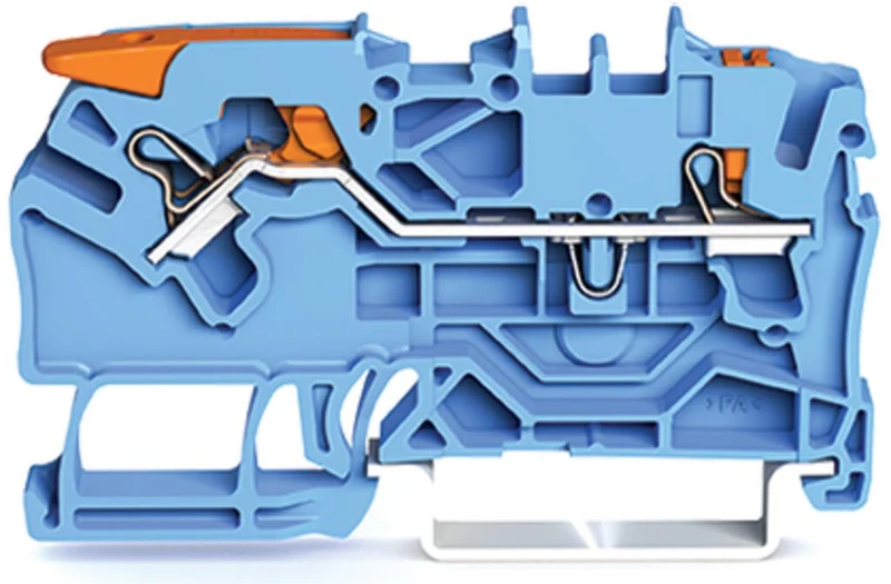 WAGO 2102-5204 Through Terminal Block 2.5mm² 24A Blue Push-In