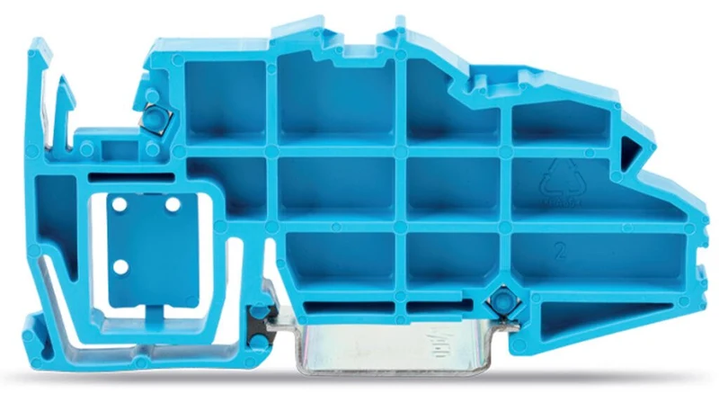 WAGO 2009-305 Busbar Carrier with End Stop and Separator Plate Blue