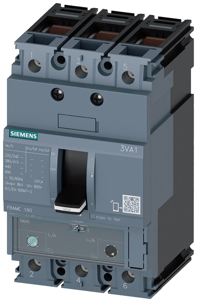 Siemens 3VA1163-3EF36-0AA0 MCCB 3P 63A 25kA