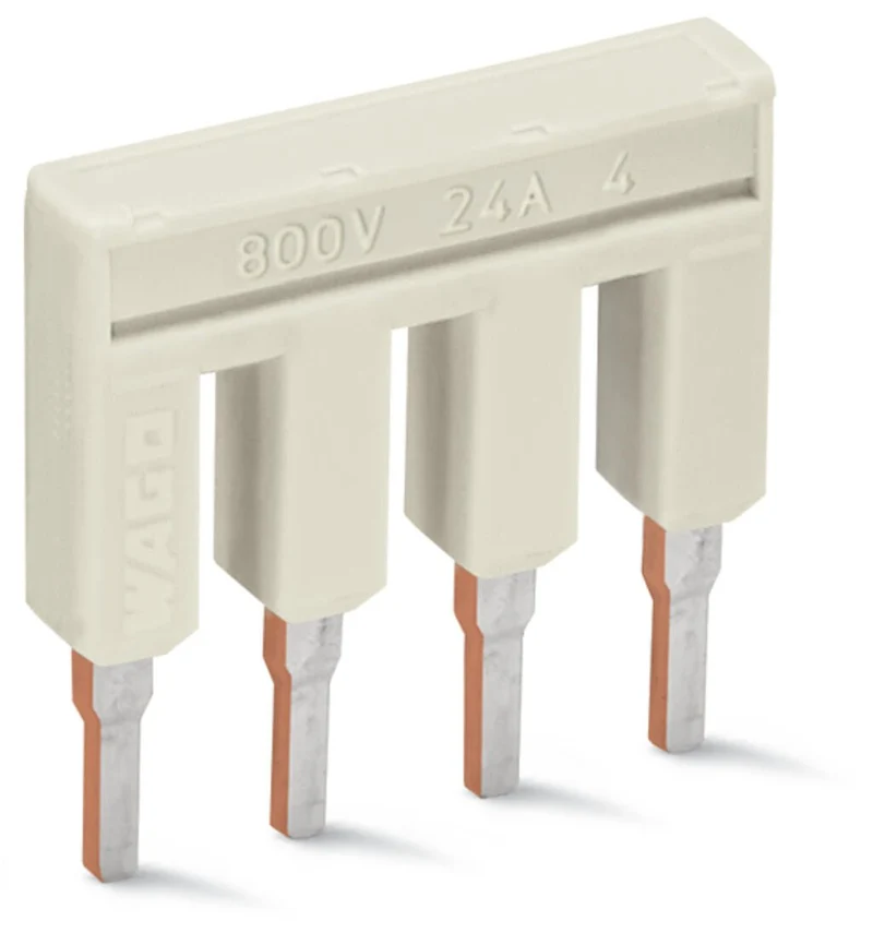 WAGO 2002-404 TOPJOB S Push-In Type Jumper Bar 4-Way 25A 800V Light Gray