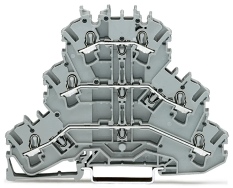WAGO 2002-3201 TOPJOB S Triple-Deck Terminal Block 2.5 mm² Push-In Gray