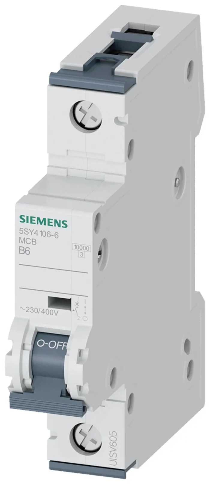 Siemens 5SY4106-6 Miniature Circuit Breaker 1P B 6A 10kA SENTRON
