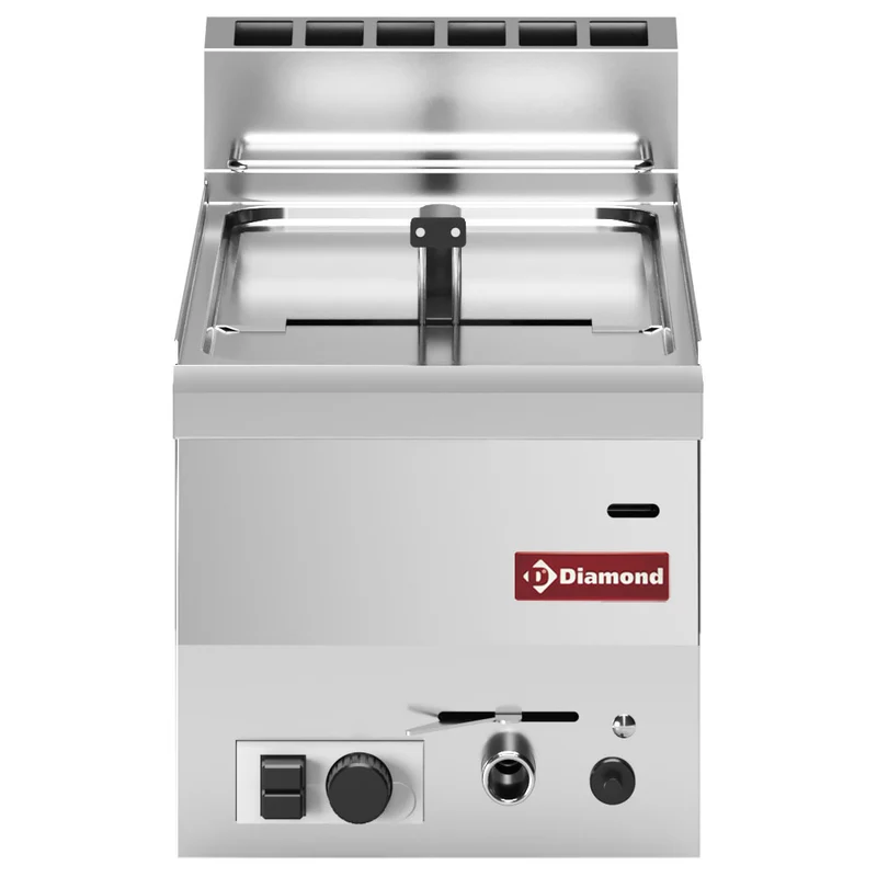 Gas-Fritteuse 8 Liter , Edelstahl Tischgerät , 6,8 kW, G60/F8-3T-N
