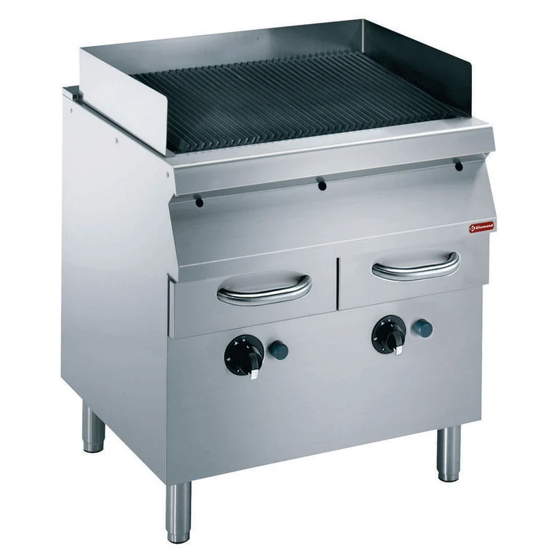 Profi Gas Vapo-Grill als Standgerät - 2 Heizzonen - 80 cm Breite, G22/GPLP8-NE