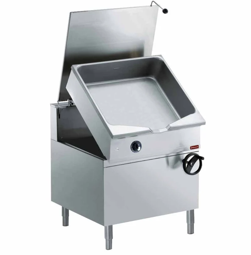 Gas-Kippbratpfanne 100 Liter mit Unterbau, manuelle Kippung, G22/BM12C-N