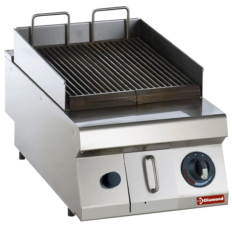 Profi Gas-Rostgrill 400 mm , Tischgerät mit Gusseisenrost , 7,0 kW, G17/GPLP1-HP