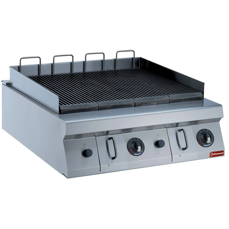 Gastro Gasgrill 80 cm – Tischgerät mit 2 Heizzonen, G17/GPLP2-HP