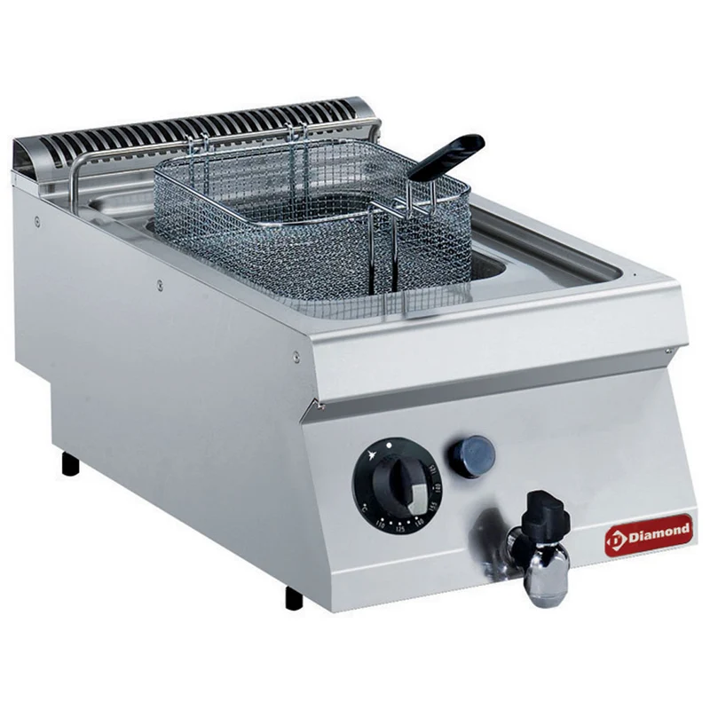 Gas-Fritteuse 7 Liter als Tischgerät , 7,0 kW , Bautiefe 700 mm, G17/F74T-N