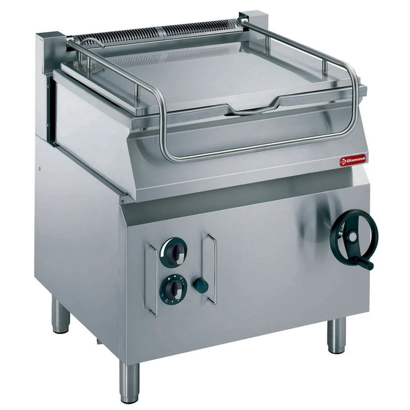 Gas-Kippbratpfanne 60 Liter mit Unterbau & Duomat-Boden, G17/BRI8-N
