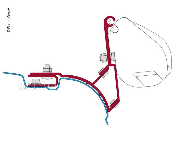 Fiamma Markisenadapter F35 – VW T5/T6 Multivan & Transporter, UK-Version ohne Dachschiene