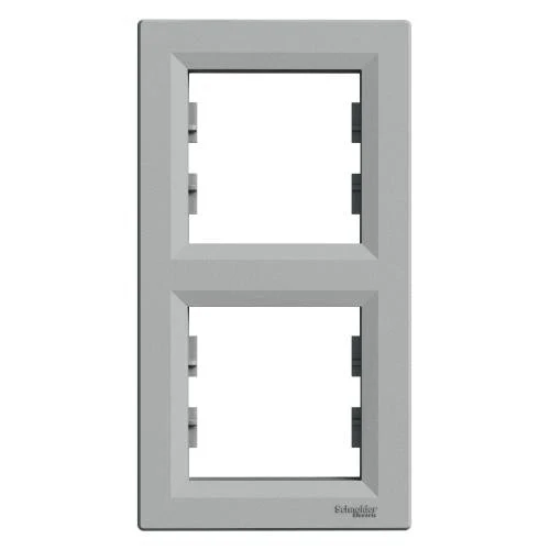 Schneider EPH5810261 Asfora Gang Cover Frame Aluminium