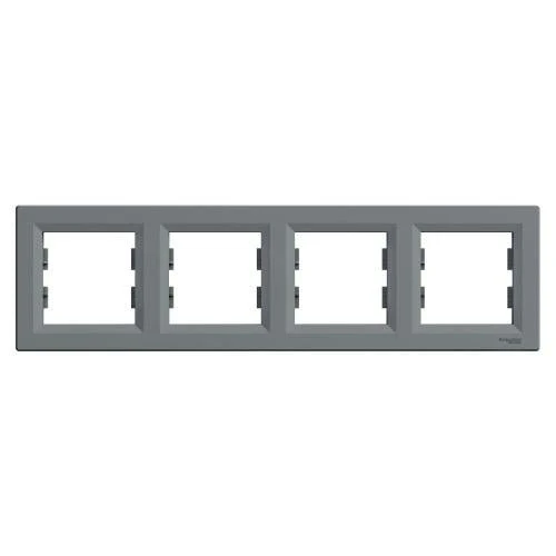 Schneider EPH5800462 Asfora Gang Cover Frame Steel