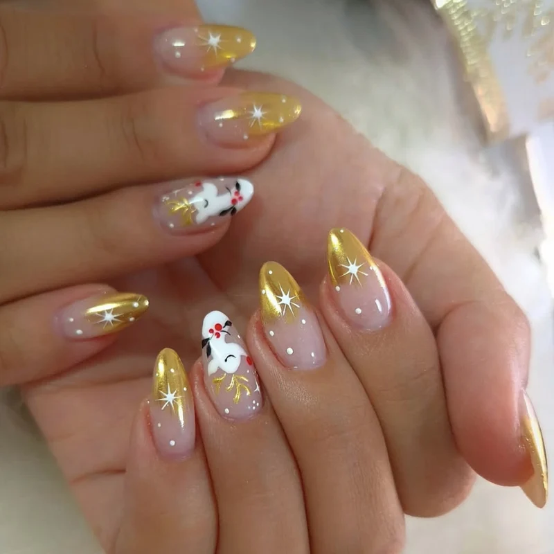 Dekorative Glitter Stiletto Nagelkunst Verlängerungen Karnz