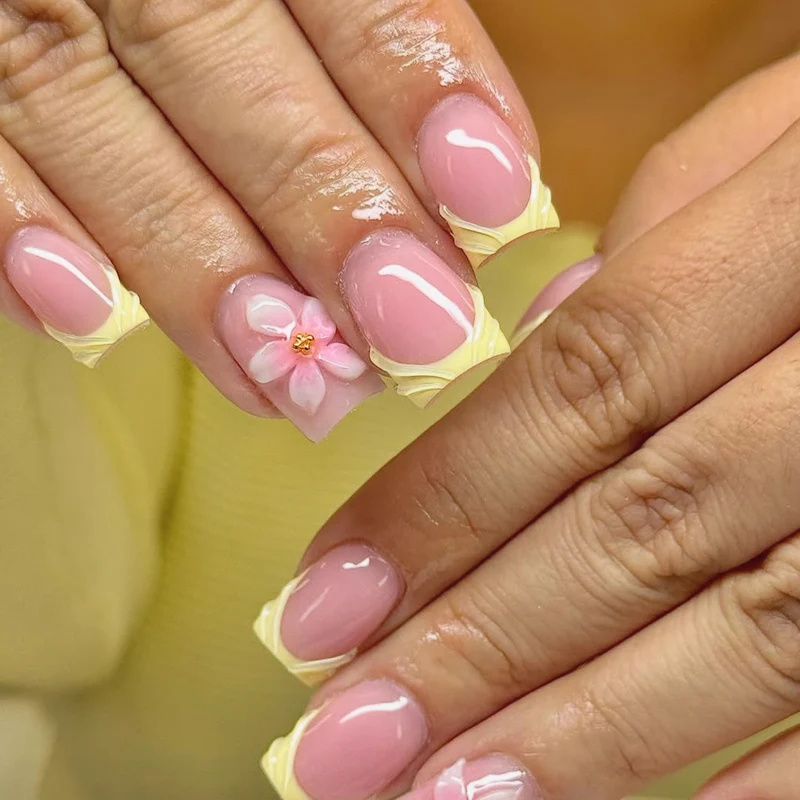 Dekorative Florale 3D Nagelkunst Erweiterungen Karnz