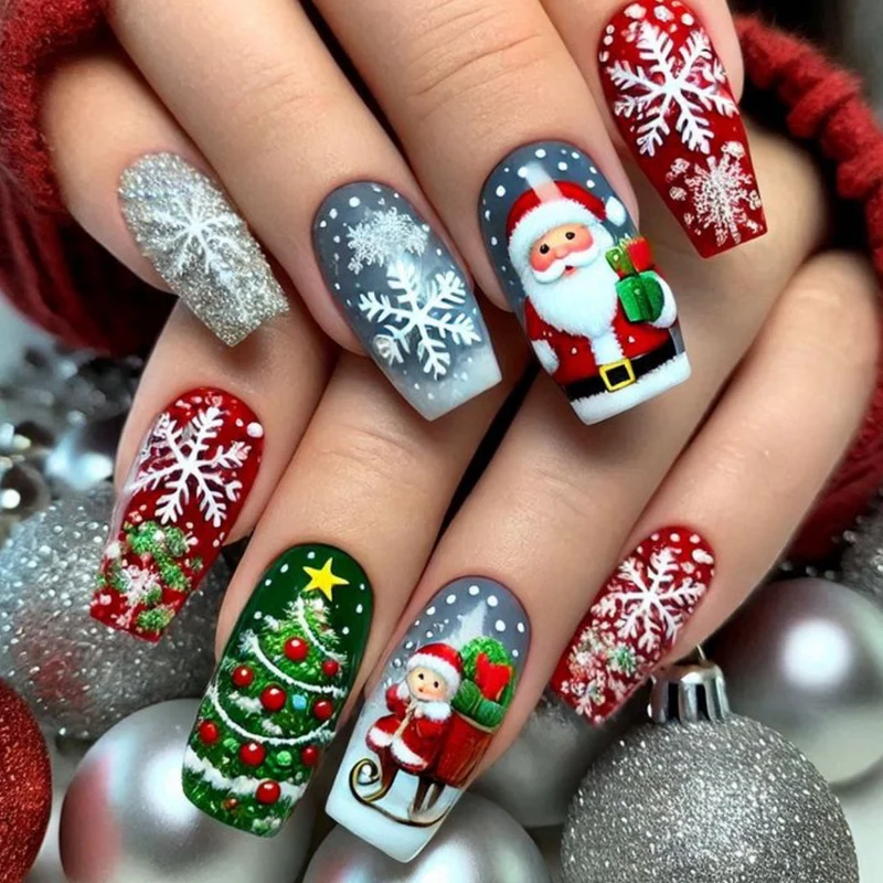 Weihnachten-Themen Dekorative Nagelkunst Karnz