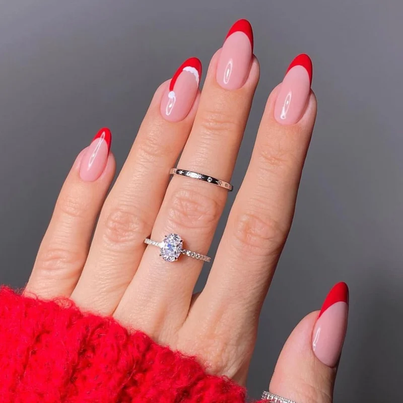 Chic French Tip Nagelkunst Set Karnz