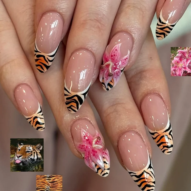Künstlerisches Stiletto-Nageldesign Karnz