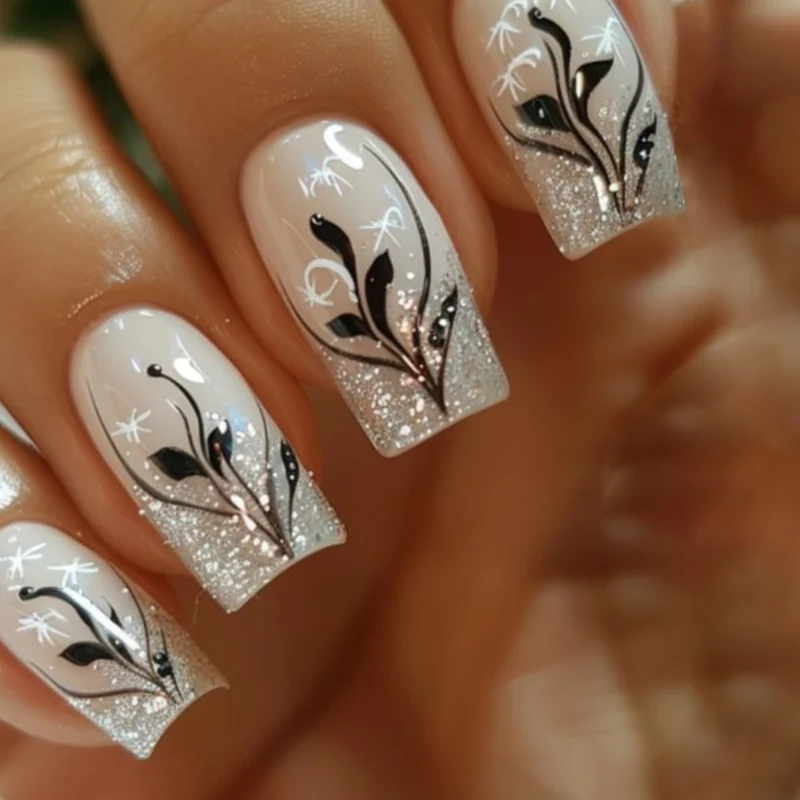 Künstlerischer Glitter Ombre Nagelkunst Verlängerungen Karnz