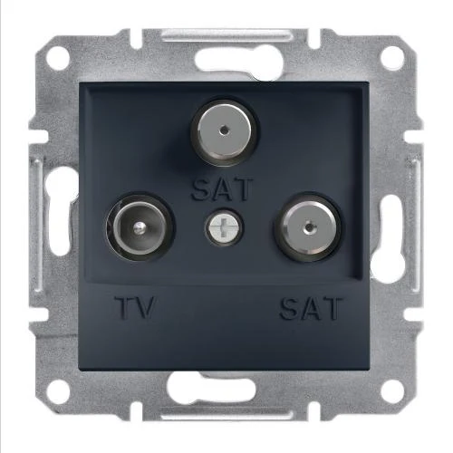 Schneider Asfora EPH3600171 TV-SAT-SAT End-of-Line Socket 1 dB Anthracite