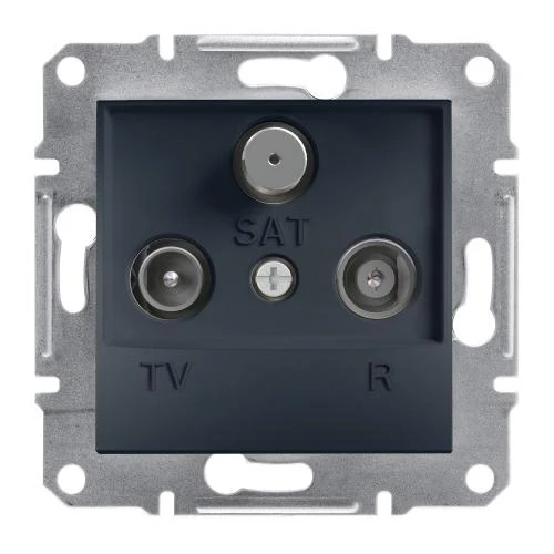 Schneider EPH3500171 Asfora TV-R-SAT IEC Male Socket Anthracite