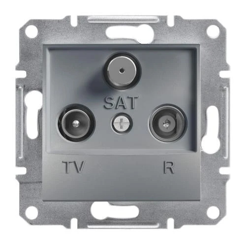 Schneider EPH3500162 Asfora TV-R-SAT IEC Male Socket Steel