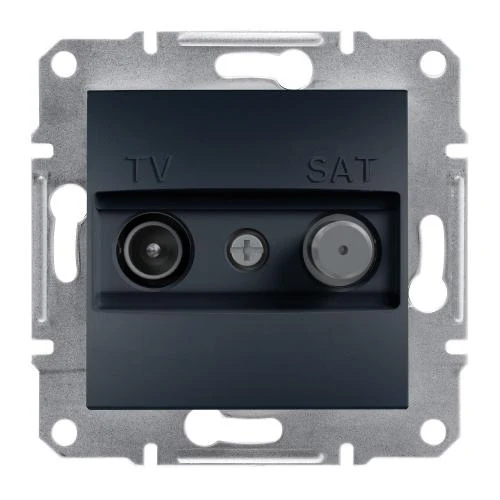 Schneider EPH3400171 Asfora TV-SAT IEC Male Socket Anthracite