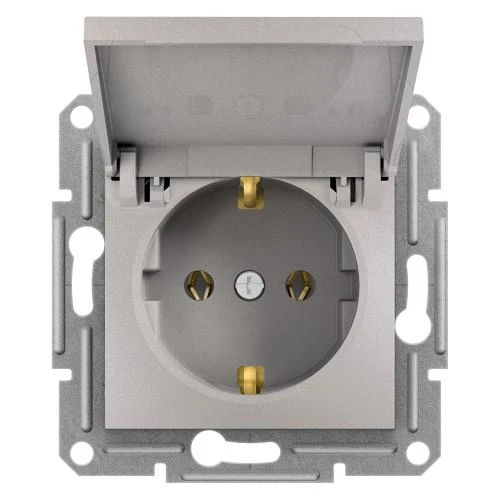 Schneider EPH3100169 Asfora Single Socket Outlet 2P+E 16A 250V AC Bronze