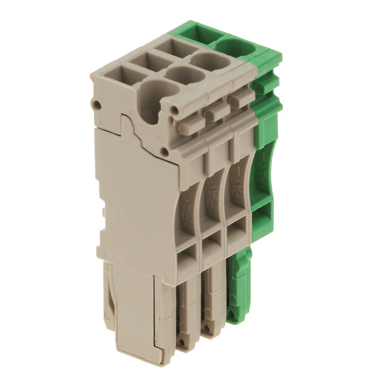 Weidmüller 1867110000 ZP 2.5/1AN/4 GN/BE Plug, 4-pole, 2.5mm² 24A