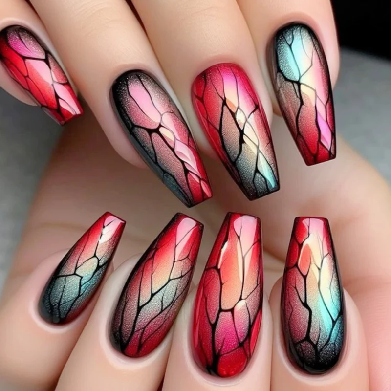 Künstlerische Crackle Nagelkunst Erweiterungen Karnz