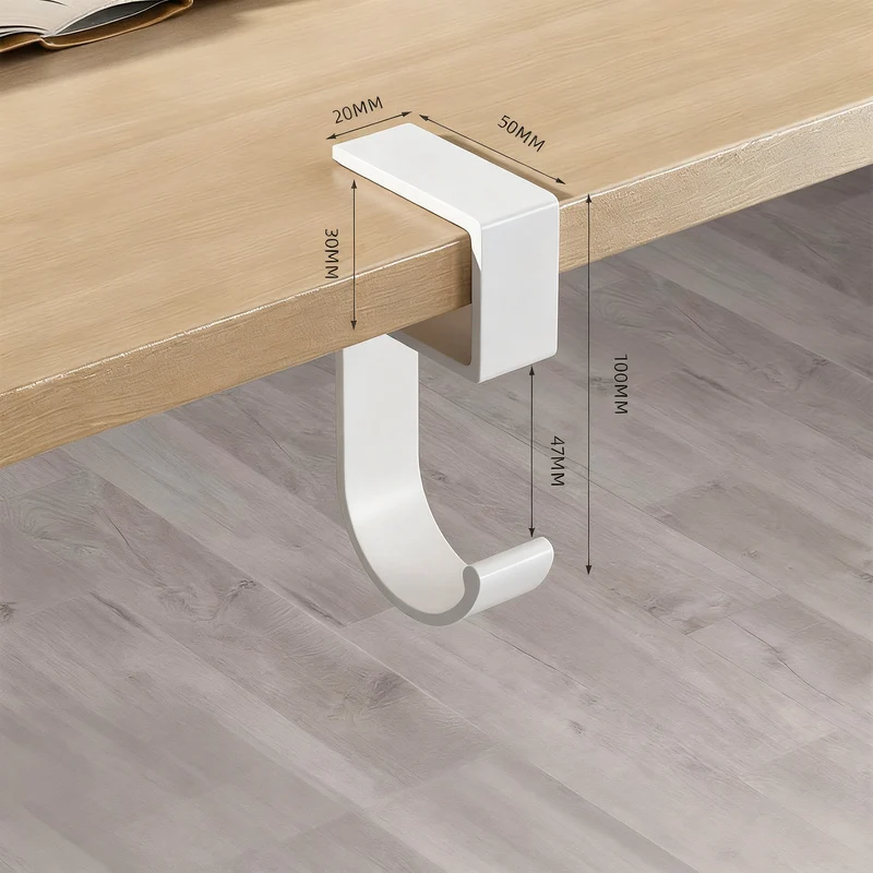 Tischhaken aus Weltraum-Aluminium, selbstklebend
