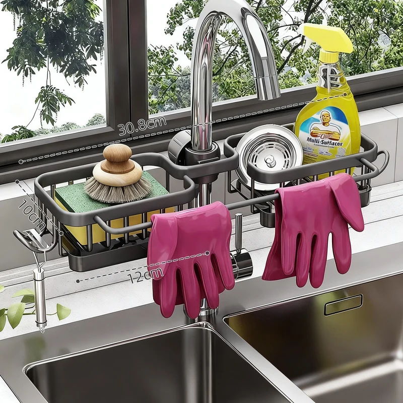 Küchen-Wandhalter für Spülbecken mit Abtropfschale