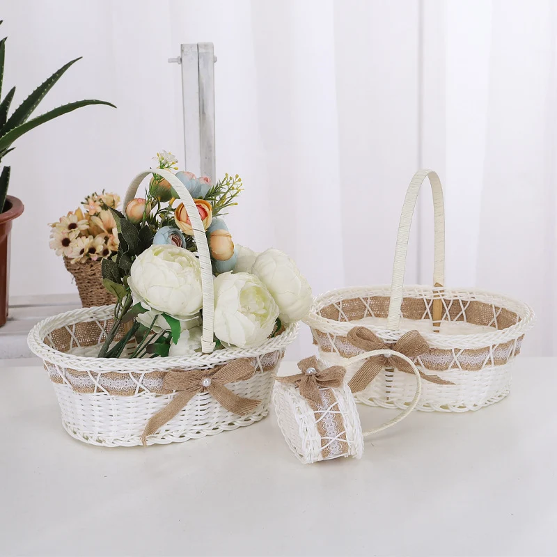 Dekoratives Floral Geflochtenes Korbset Karnz