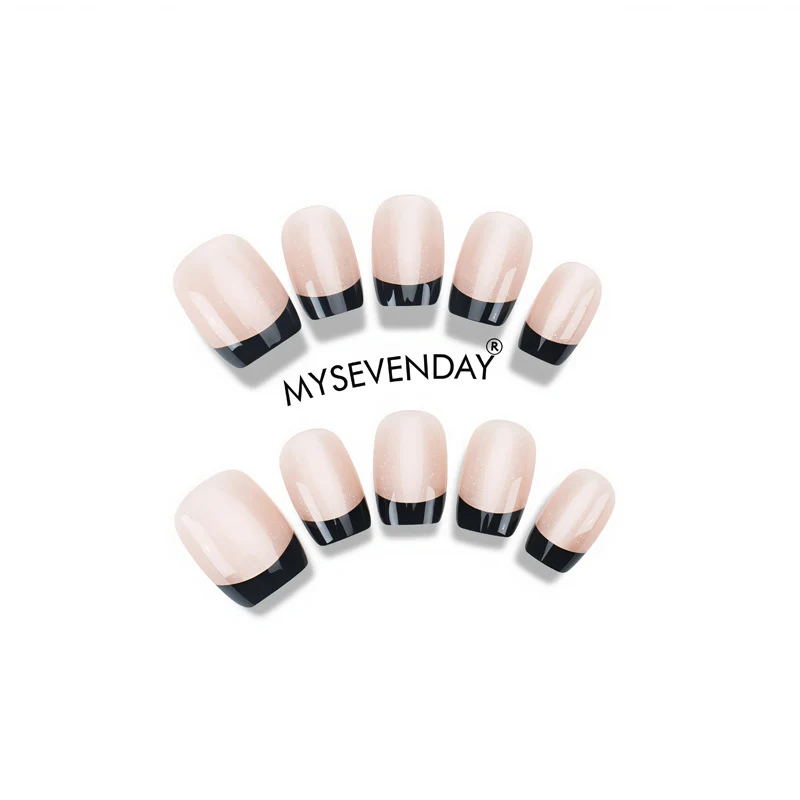 Gel French Tip Press-On Nails Karnz