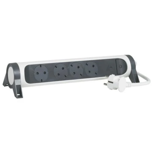 Legrand 694525 Rotating Multi-Outlet 4-Socket MCB 1.5m Black