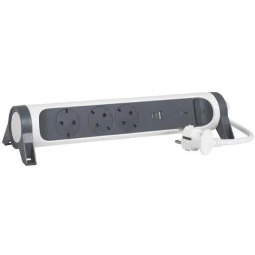 Legrand 694508 Rotating Multi-Outlet Extension 3-Socket USB Surge 1.5m